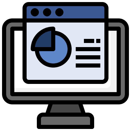 Website web analytics charts statistics icon