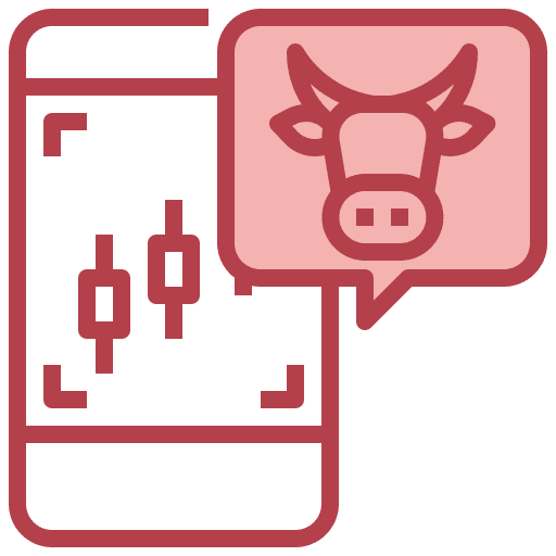 Bull market economy trade trading icon