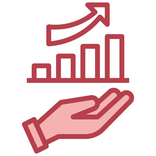 Increasing bar graph increase improving money icon