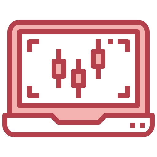 Laptop laptop trading stock icon