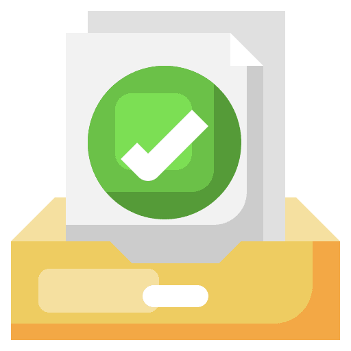 Checked mail message checked icon