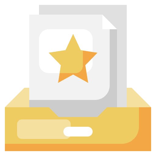 Favorite file communications files and folders icon