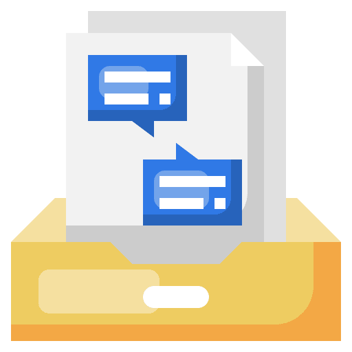 Message box file email icon