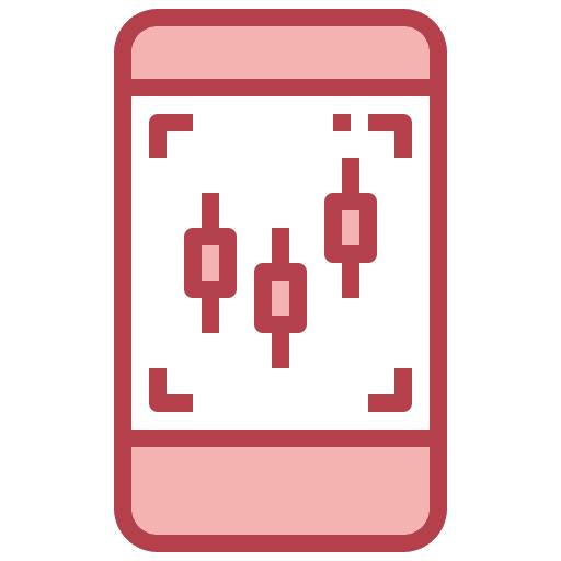 Smartphone graph market business and finance icon Smartphone graph market business and finance icon