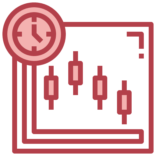 Time graph business and finance time icon Time graph business and finance time icon