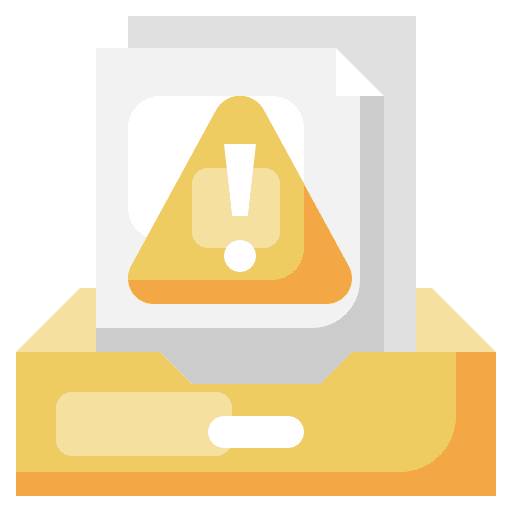 Alert inbox email mailbox icon Alert inbox email mailbox icon