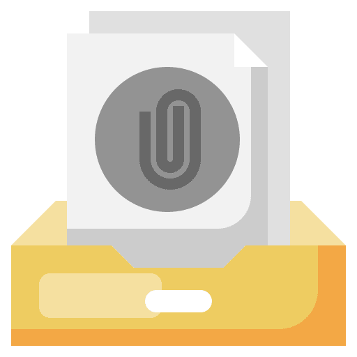 Attachment files and folders message mailbox icon Attachment files and folders message mailbox icon