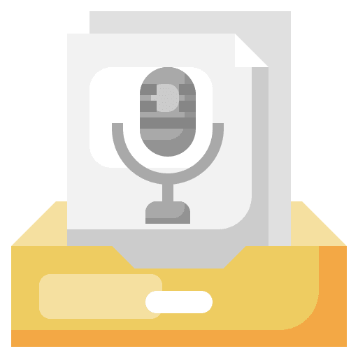 Audio box message file icon Audio box message file icon