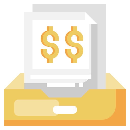 Invoice communications inbox mailbox icon