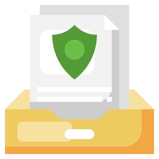 Secure inbox message mail icon Secure inbox message mail icon
