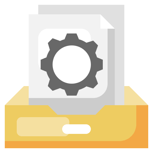 Setting communications file box icon Setting communications file box icon