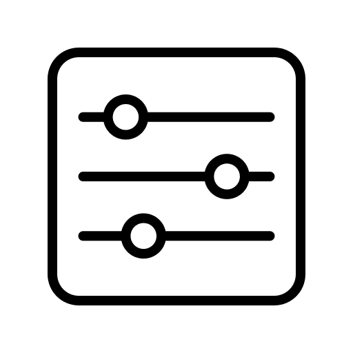 Parameters settings adjustment interface icon