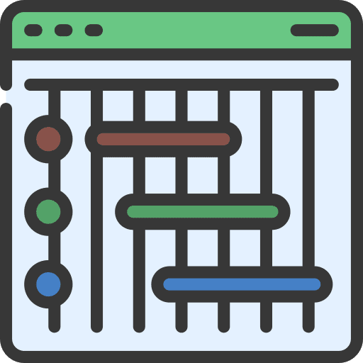 Gantt chart project management gantt chart chart icon
