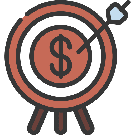 Goals target financial financial advisor icon