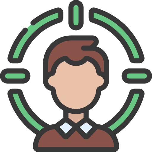 Head hunting recruitment business head icon