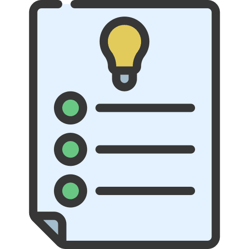 Ideas order idea lightbulb icon