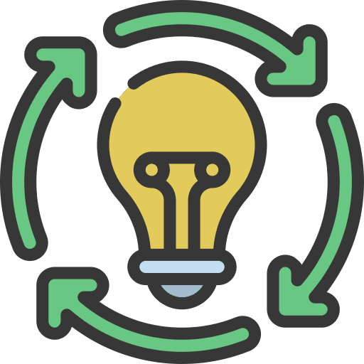 Process business and finance process development icon