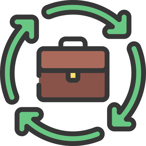 Process in progress strategy work process icon