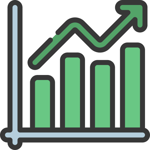 Profit growth graphic graph business and finance icon
