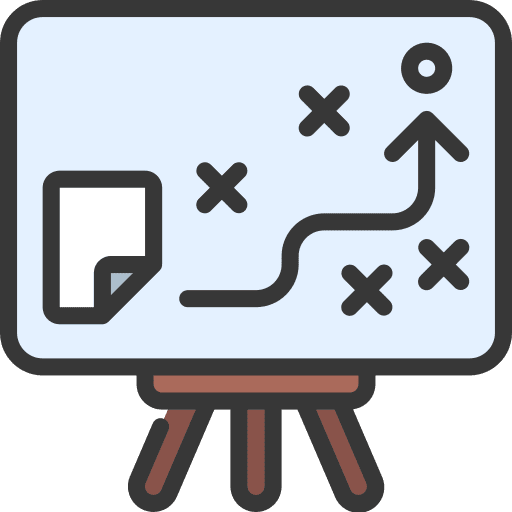 Project plan marketing solution strategy icon