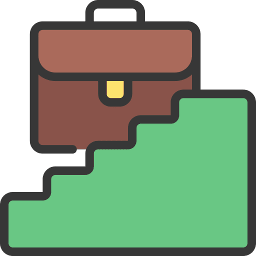 Career path progress objective development icon