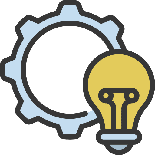 Innovation innovation business and finance gear icon