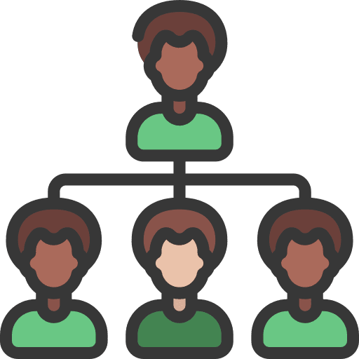 Organization team user collaboration icon
