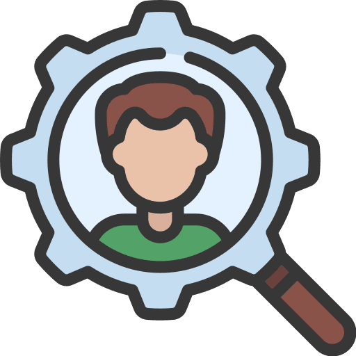 Recruitment vacancy user job search icon