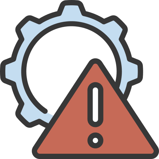 Risk management business and finance exclamation warning icon