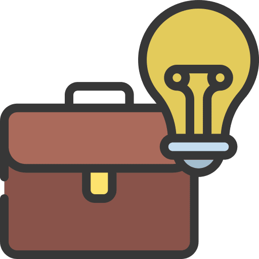Business idea lamp business and finance recruitment icon