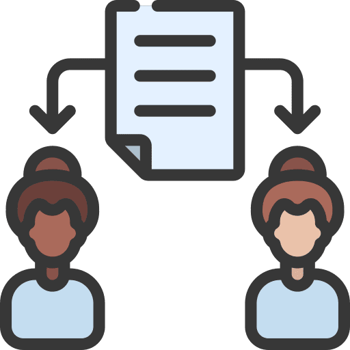 Delegate business and finance user organization icon