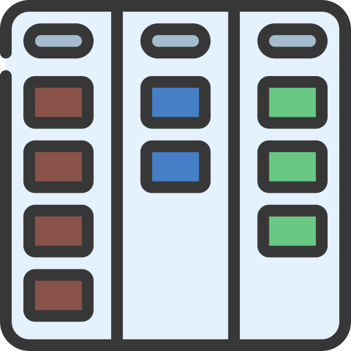 Kanban manufacturing checklist timetable icon