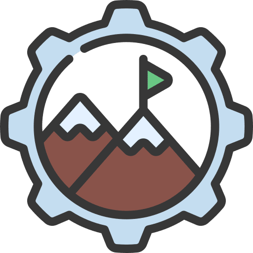 Milestone management flag goal icon