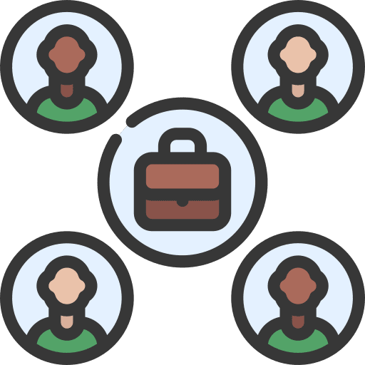 Organization group team business icon