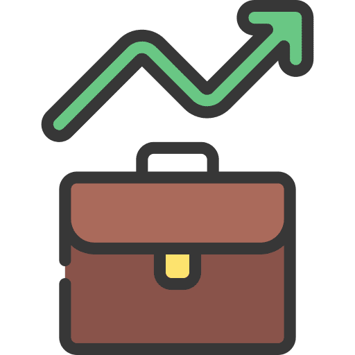 Profit growth statistics profit growth briefcase icon