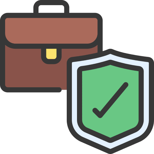 Security shield security office bag icon
