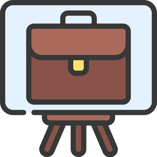 Training course business presentation work icon
