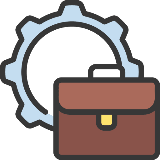 Business gear setting job icon