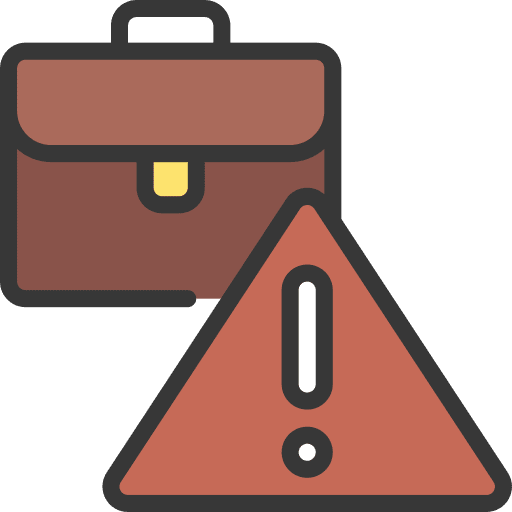 Risk management business security briefcase icon