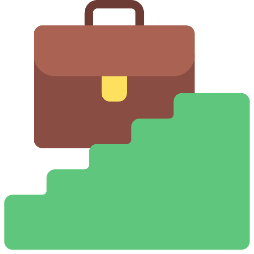 Career path business and finance development growth icon