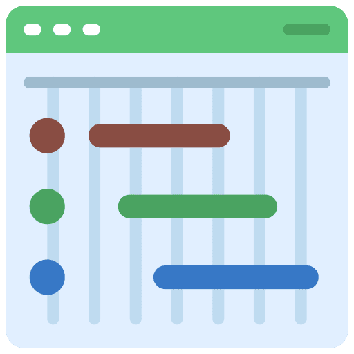 Gantt chart graphics project management chart icon