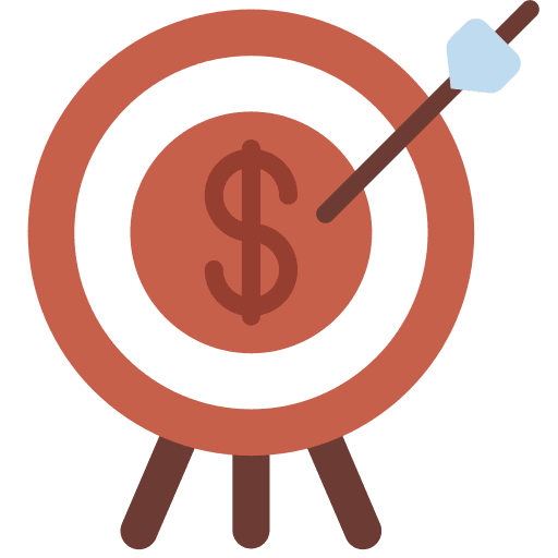 Goals bank financial advisor business and finance icon