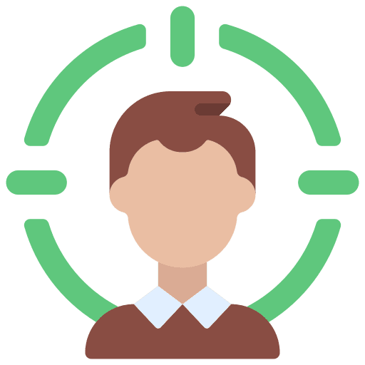 Head hunting employment user male icon