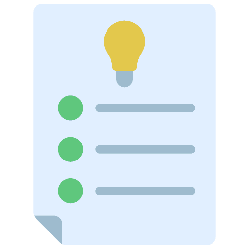 Ideas lightbulb ideas files and folders icon