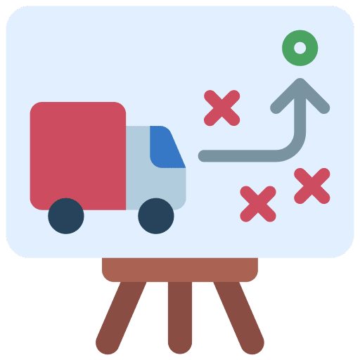 Logistics delivery seo planning logistics icon