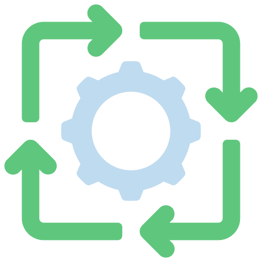 Process change exchange management icon