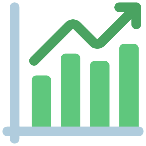 Profit growth marketing graph graphic icon