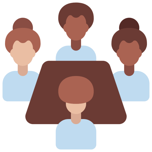 Meeting brainstorm conversation mediation icon