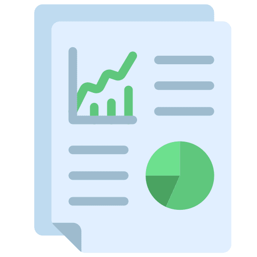 Report pie chart analytics statistics icon