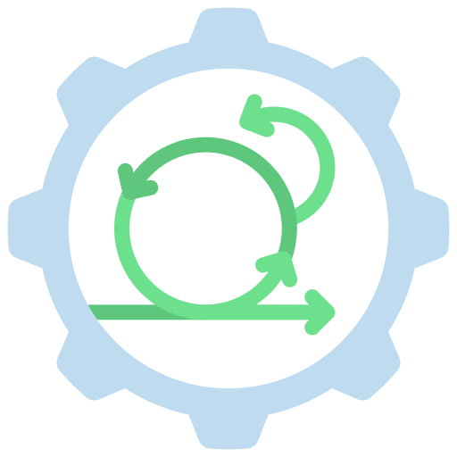Agile methodology devops cycle icon